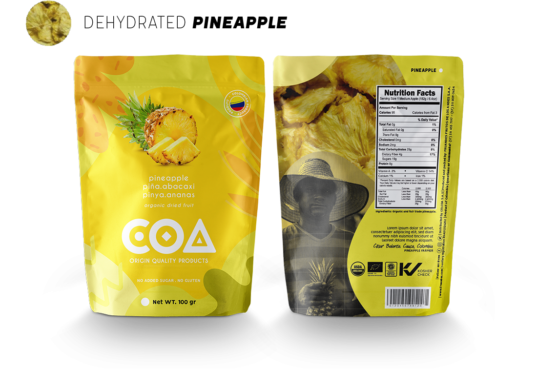 Empaque fruta deshidratada