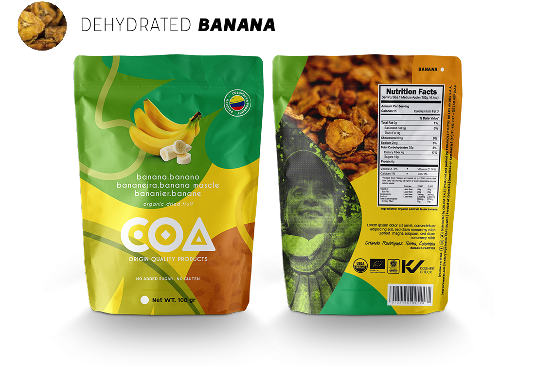 Empaque fruta deshidratada