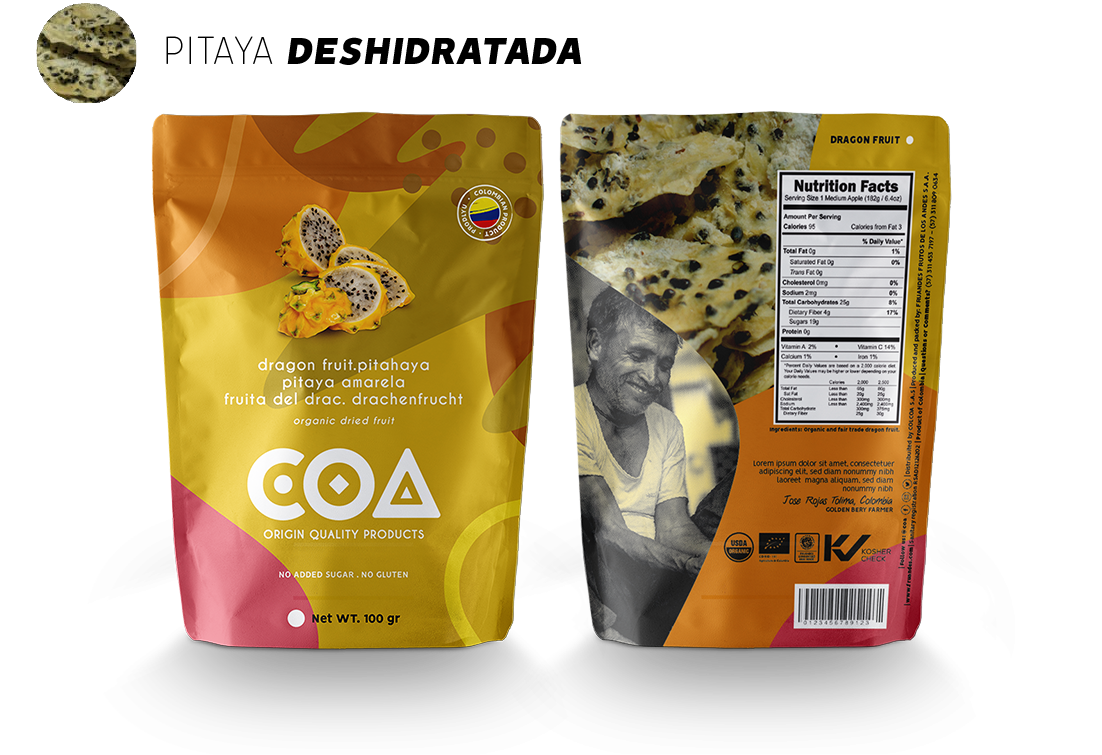 Empaque fruta deshidratada