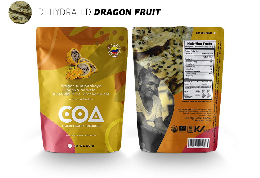 Empaque fruta deshidratada